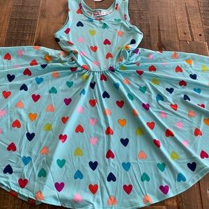 Dot Dot Smile blue rainbow hearts tank twirl dress New size 2T - 8/10